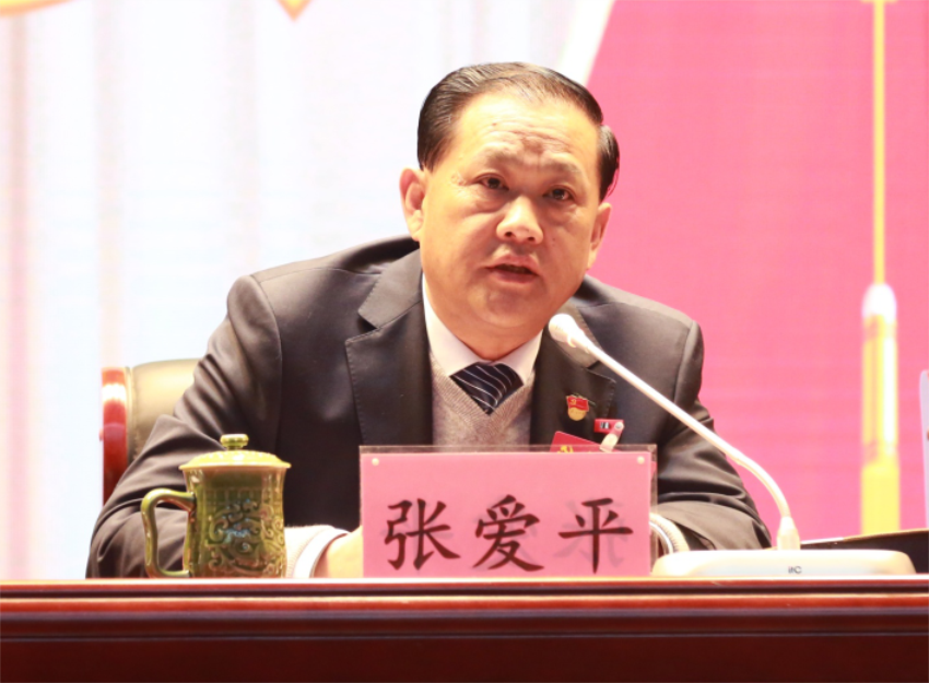 张爱平同志宣读中共开云官方网页版第一届党委成员分工及纪委成员分工